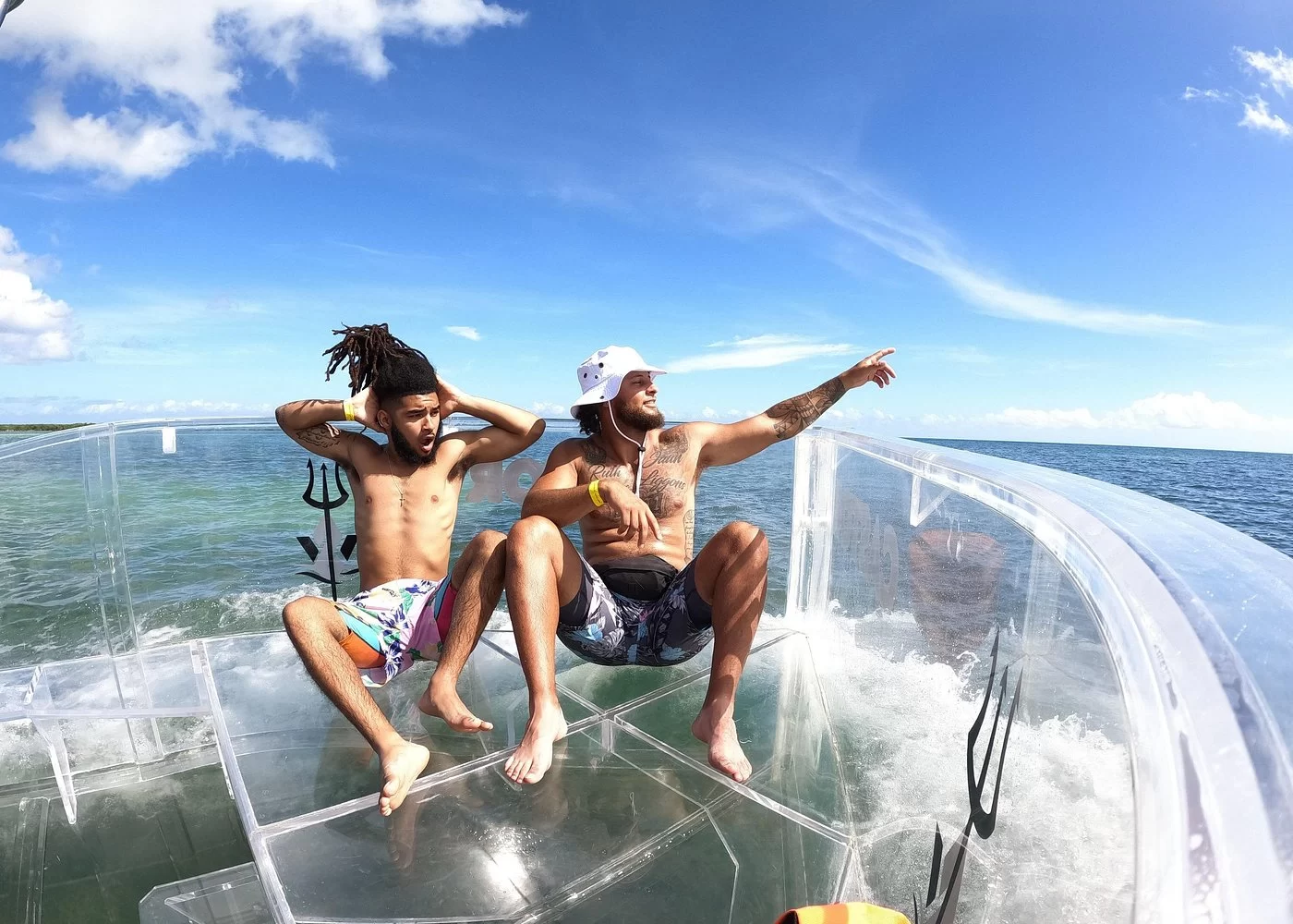 Clear Boat Adventure to Shipwrecks and Snorkel